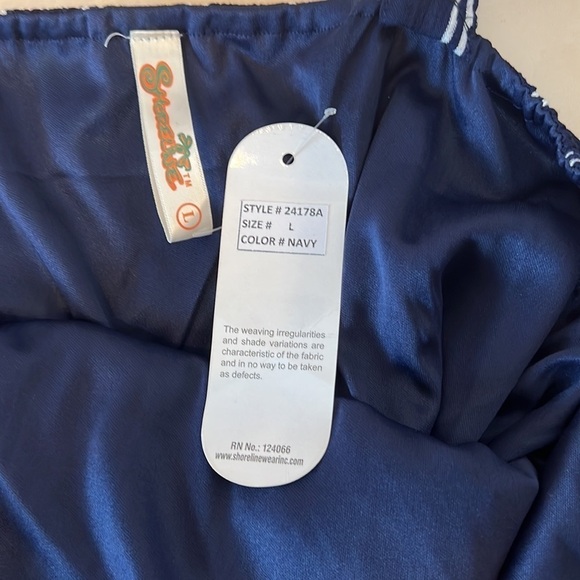 Shoreline.  Jumpsuit. Blue/White Stripe.  Size L. - Picture 6 of 11